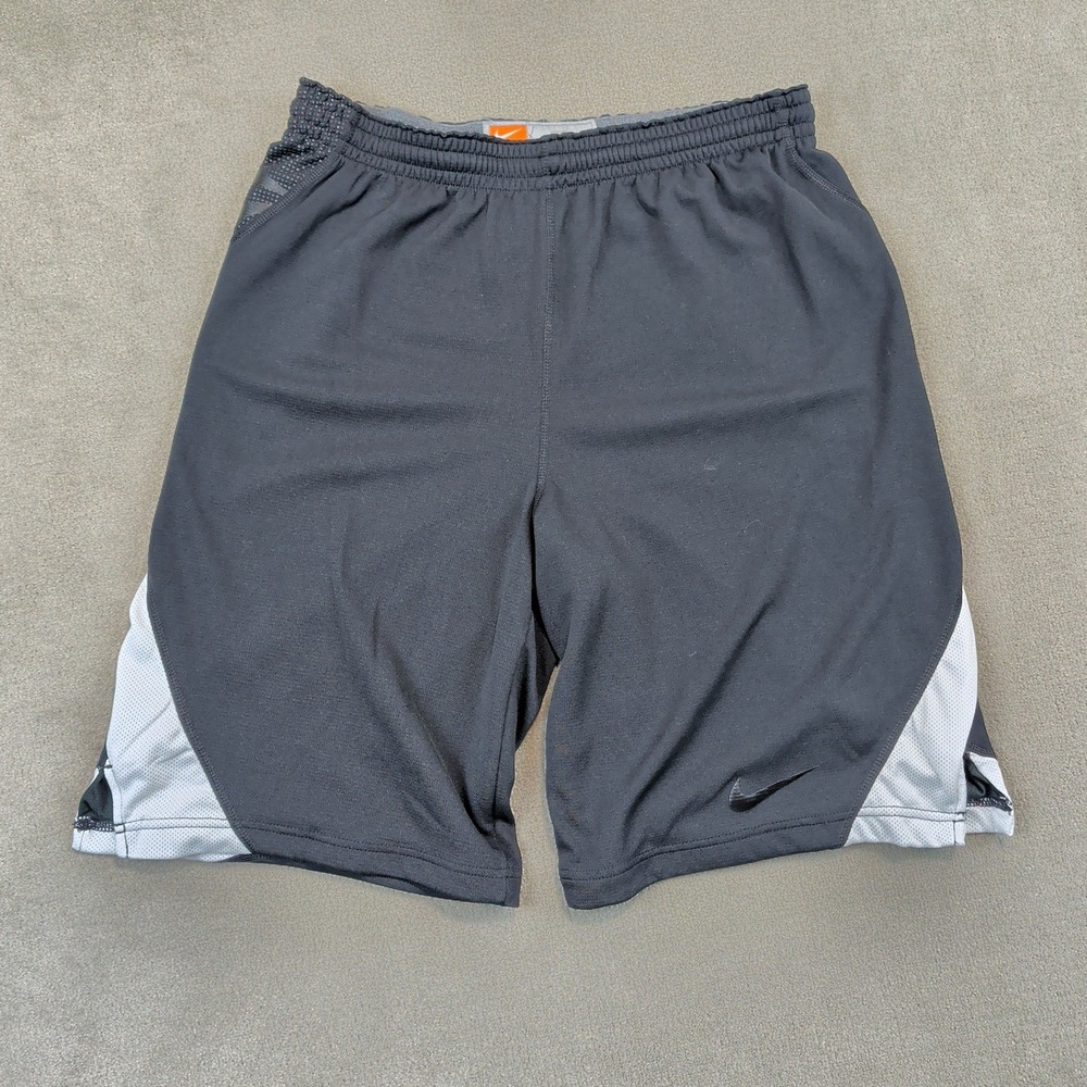 Nike Team Training Shorts Mens Small Gray Nike FIT DRY Basketball Gym 215970-010